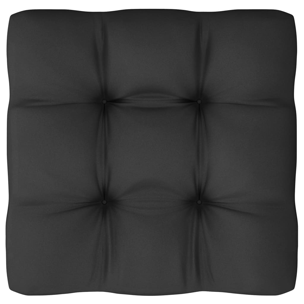 13-tlg. Garten-Lounge-Set mit Kissen Grau Kiefer Massivholz